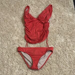 La Blanca Cherry Red One Piece Swimsuit